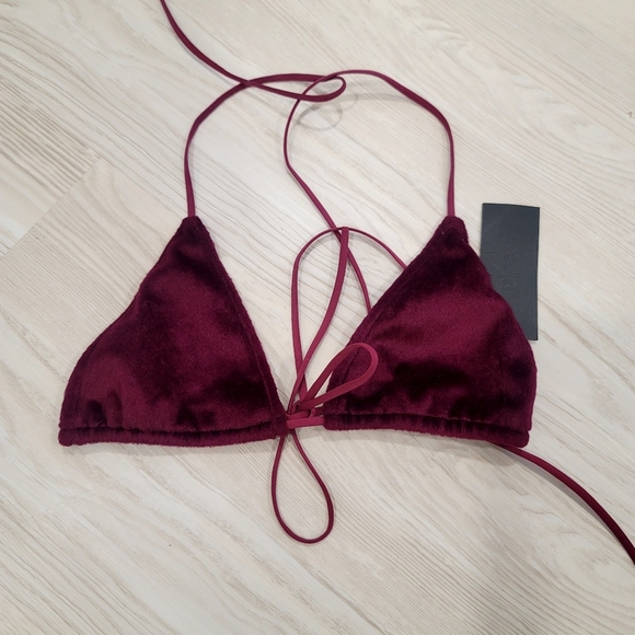 🦃🦃NEW Dolls Kill DEADBLUD Velvet micro bikini set size XL - Picture 5 of 10